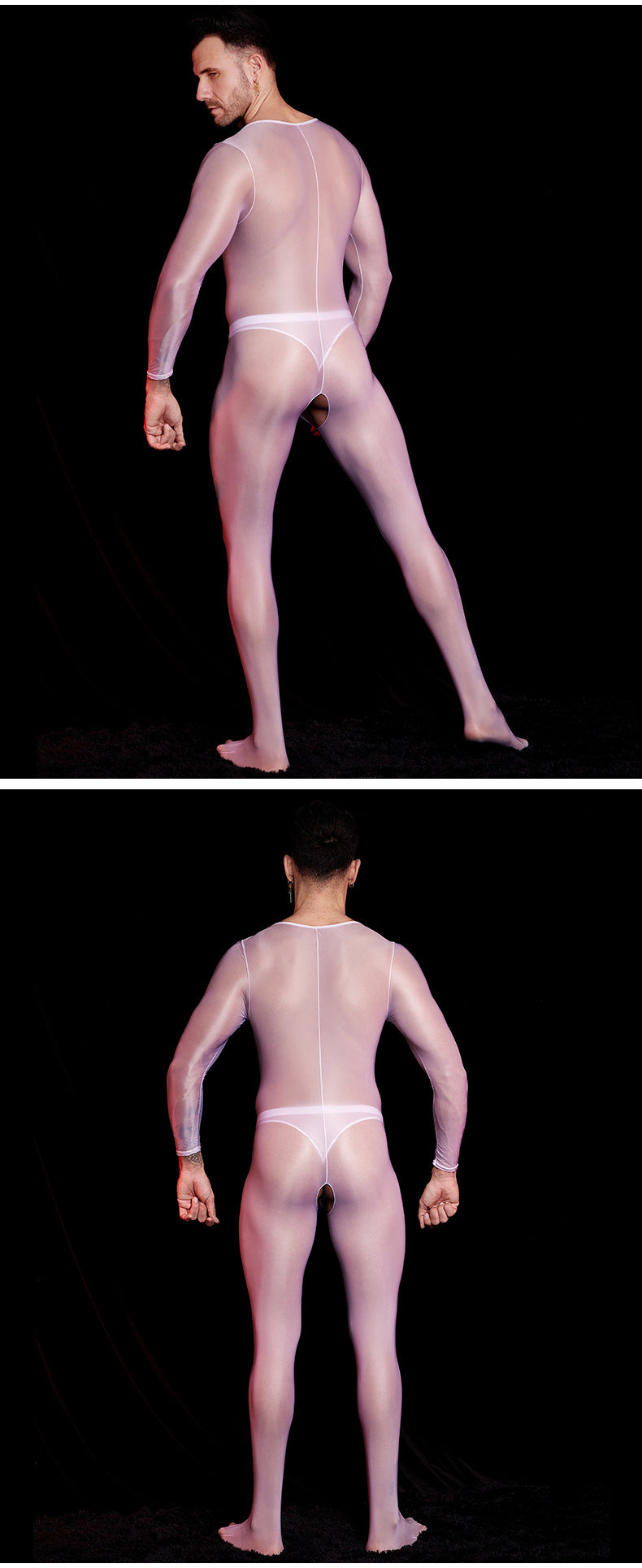 MSPANDEX - MENS TRANSPARENT TIGHT BODY SUIT NYLON MATERIAL