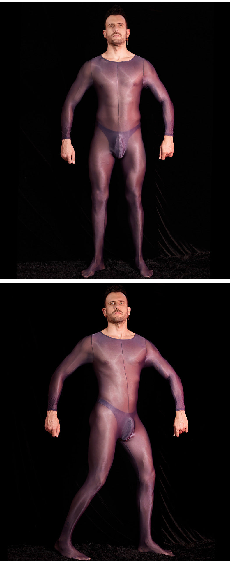 MSPANDEX - MENS TRANSPARENT TIGHT BODY SUIT NYLON MATERIAL