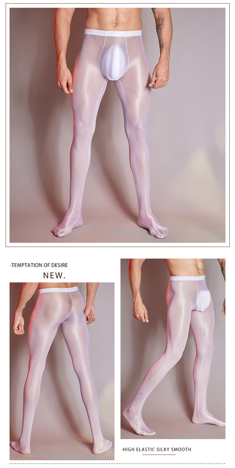 MSPANDEX - MENS TRANSPARENT TIGHTS NYLON MATERIAL