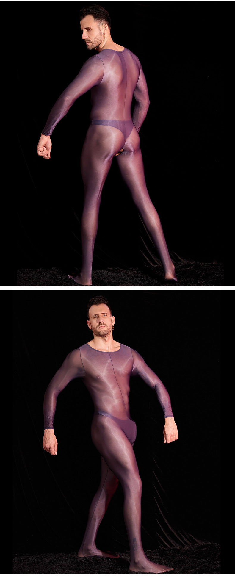 MSPANDEX - MENS TRANSPARENT TIGHT BODY SUIT NYLON MATERIAL