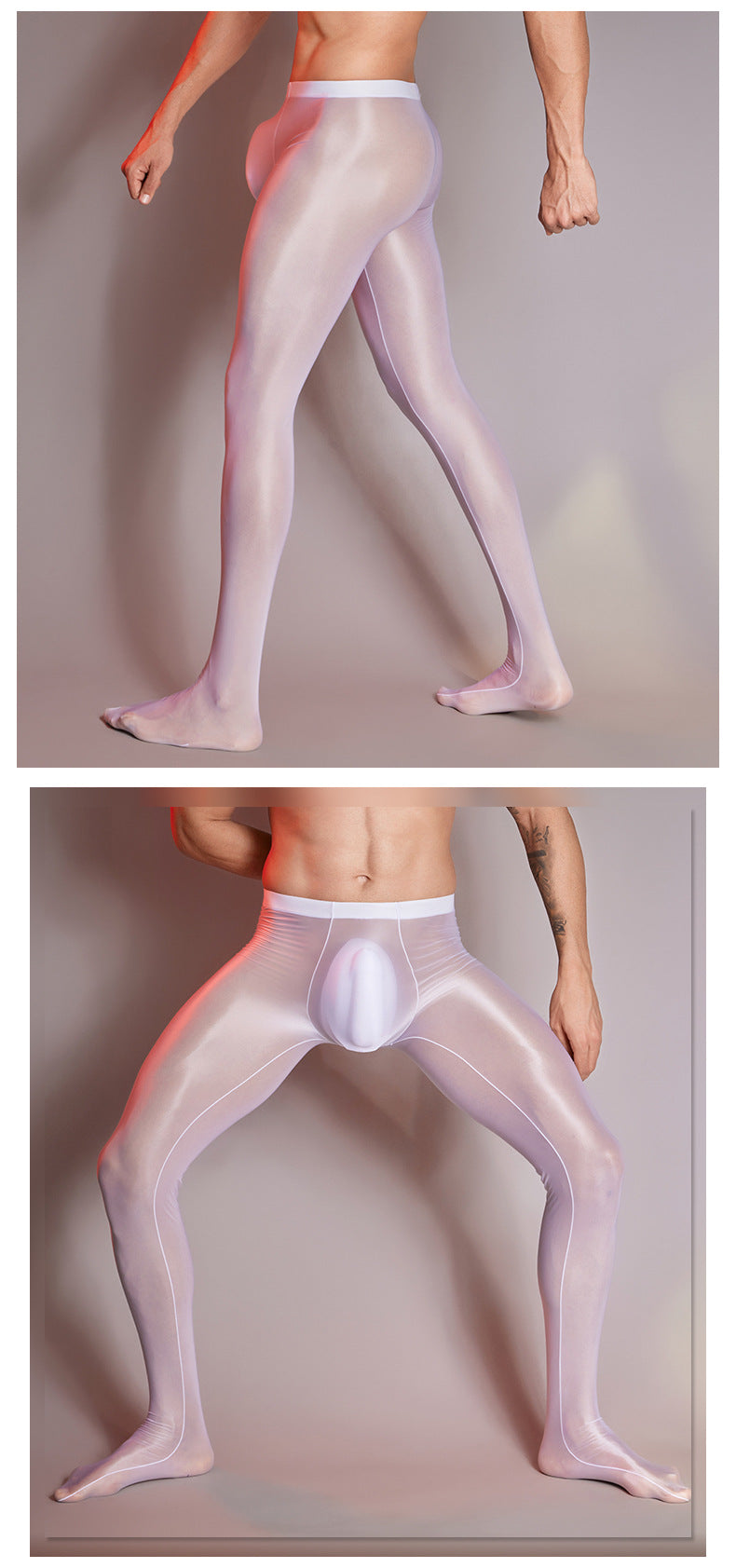MSPANDEX - MENS TRANSPARENT TIGHTS NYLON MATERIAL