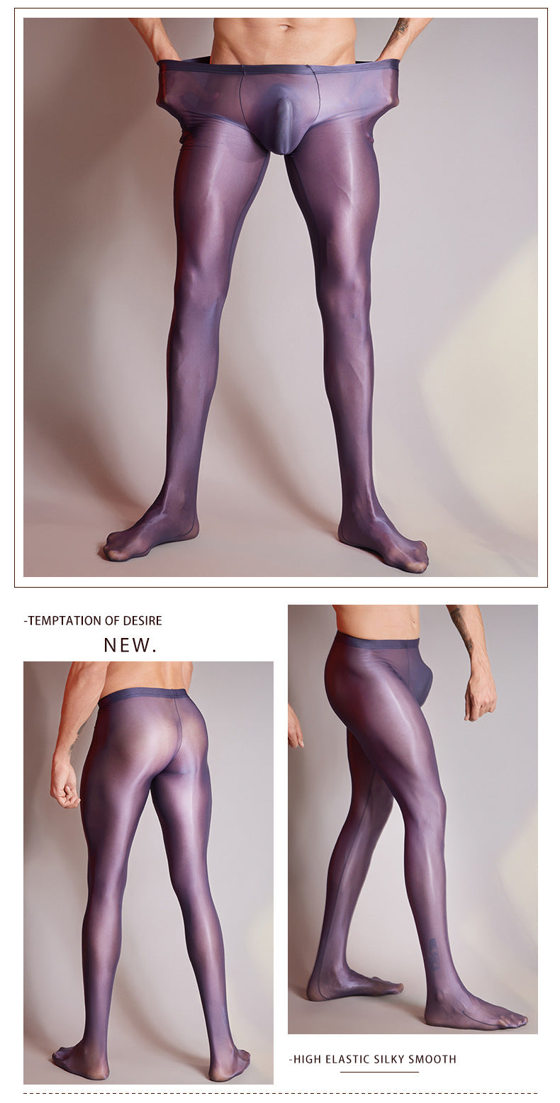 MSPANDEX - MENS TRANSPARENT TIGHTS NYLON MATERIAL