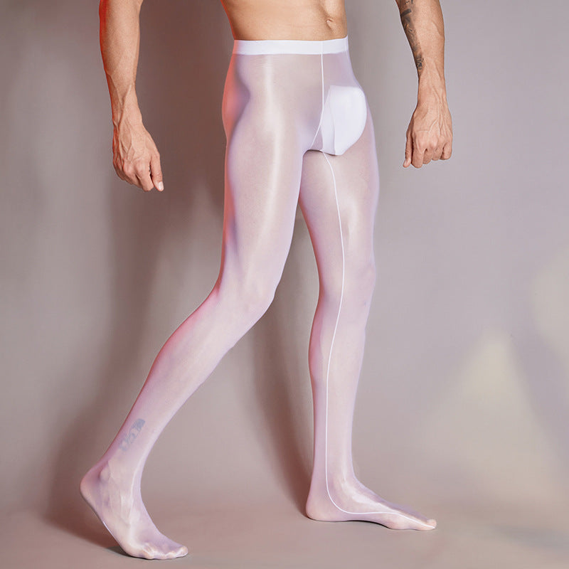MSPANDEX - MENS TRANSPARENT TIGHTS NYLON MATERIAL