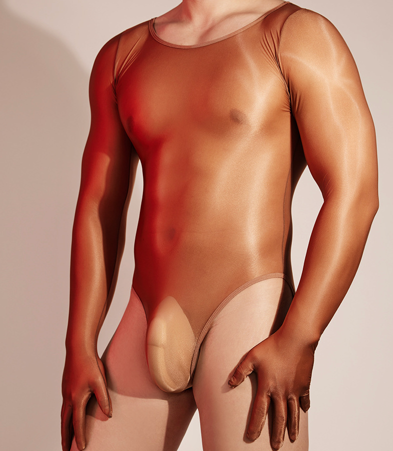 MSPANDEX - MENS TRANSPARENT BODY SUIT WITH GLOVES TIGHTS NYLON MATERIAL