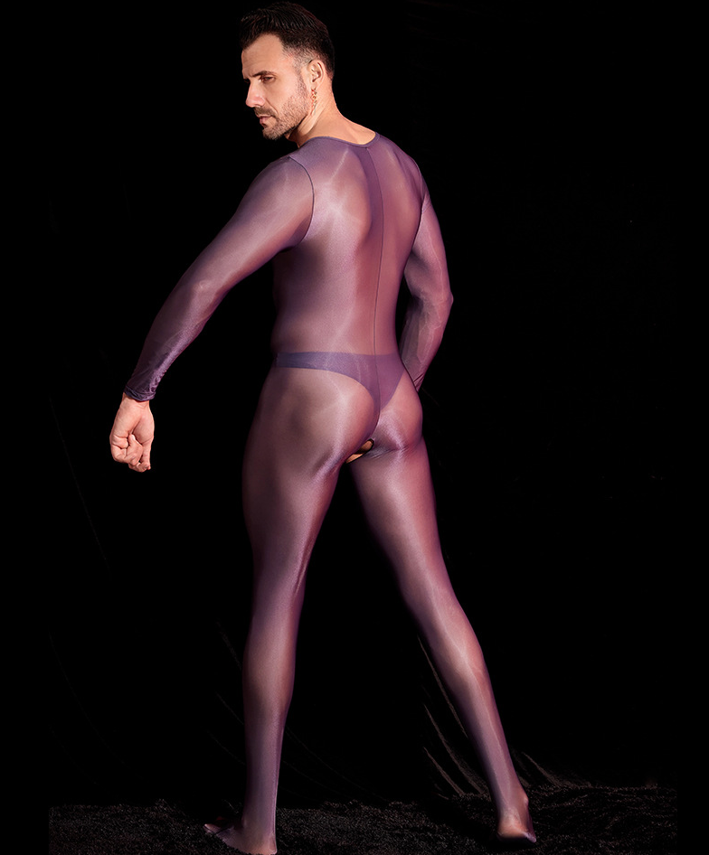 MSPANDEX - MENS TRANSPARENT TIGHT BODY SUIT NYLON MATERIAL