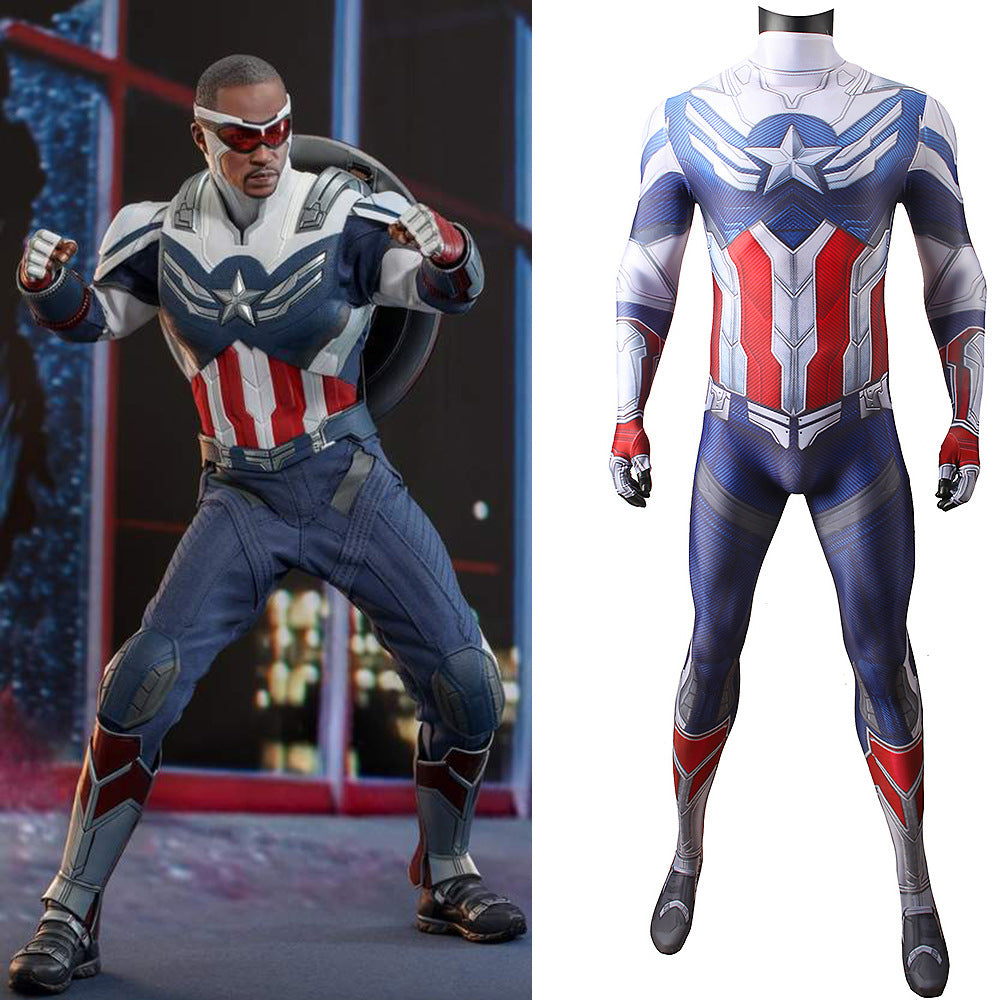 MSPANDEX - SUPERHERO CAPTAIN AMERICA NEW BODY SUIT