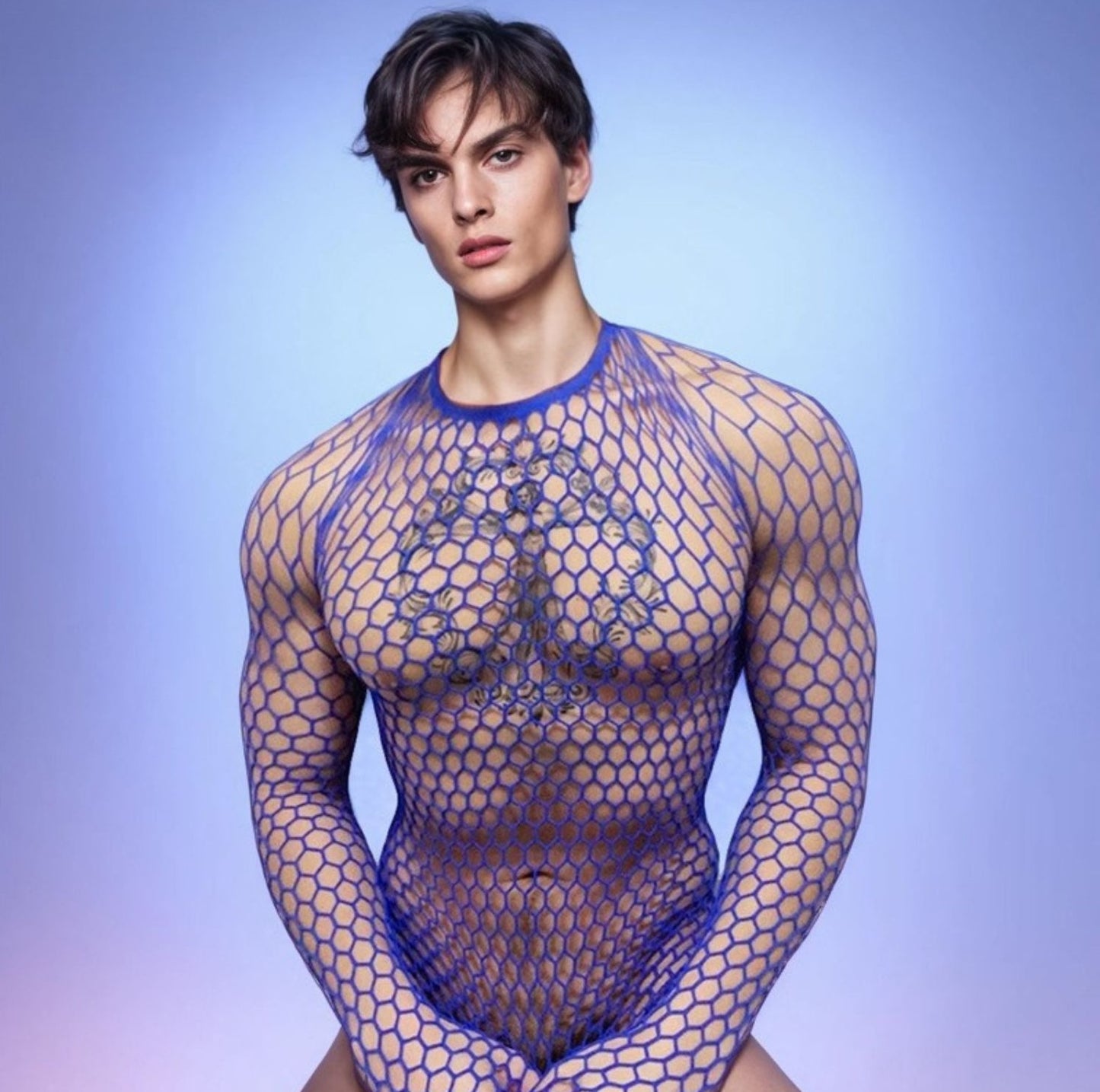 MSPANDEX - MENS MESH NYLON TOP