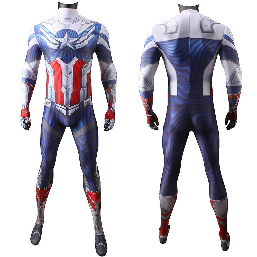 MSPANDEX - SUPERHERO CAPTAIN AMERICA NEW BODY SUIT