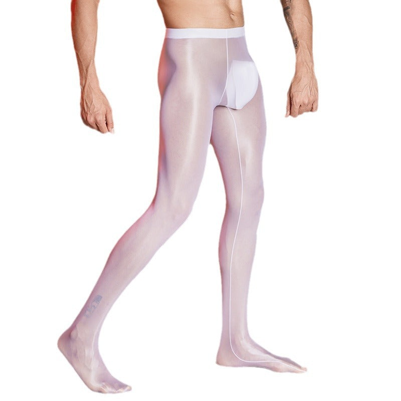 MSPANDEX - MENS TRANSPARENT TIGHTS NYLON MATERIAL