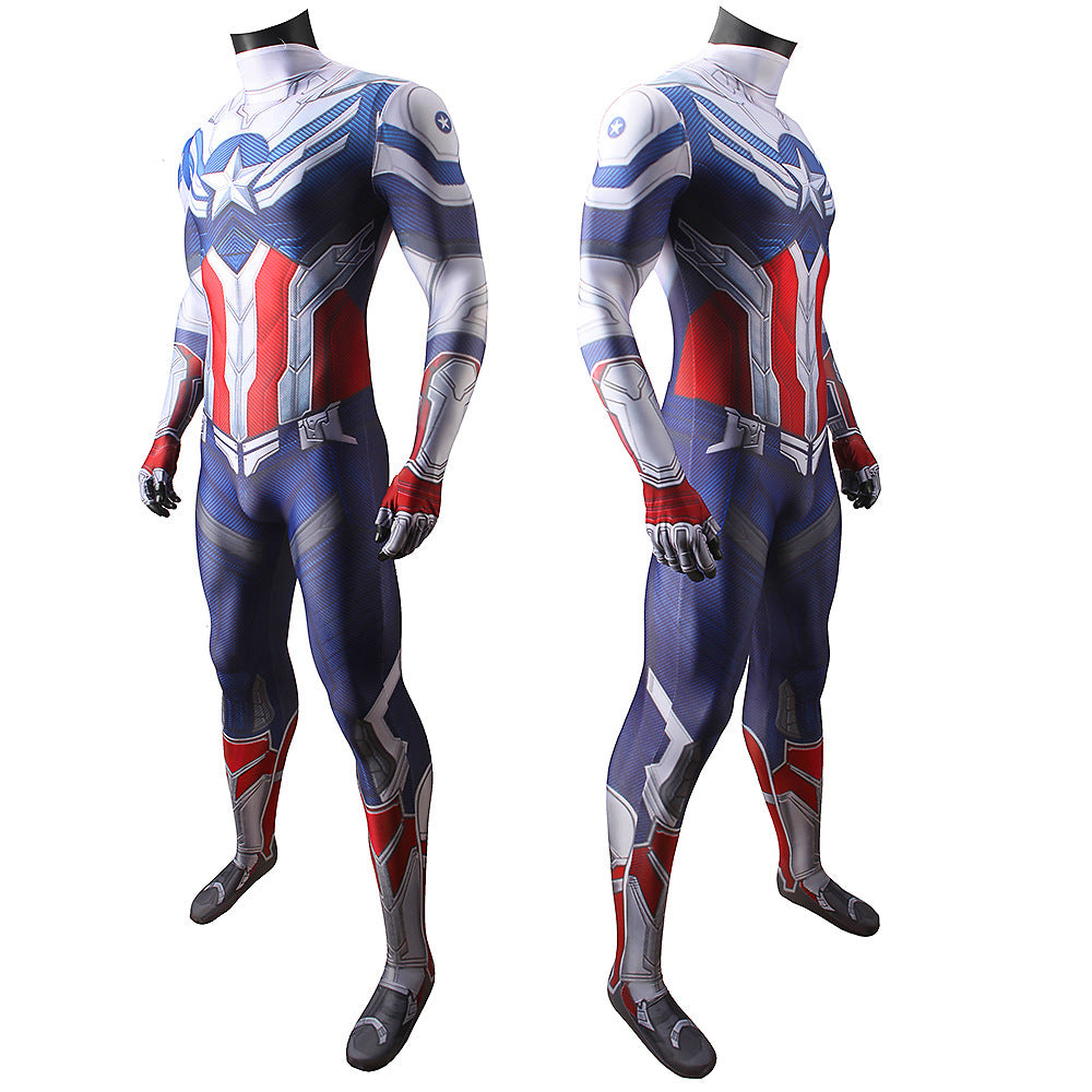 MSPANDEX - SUPERHERO CAPTAIN AMERICA NEW BODY SUIT