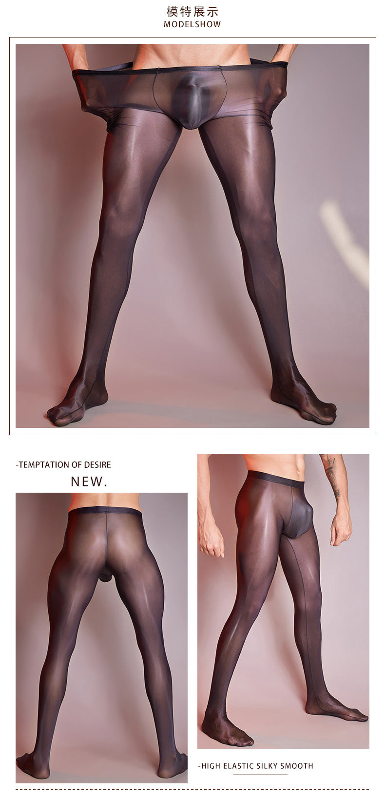 MSPANDEX - MENS TRANSPARENT TIGHTS NYLON MATERIAL