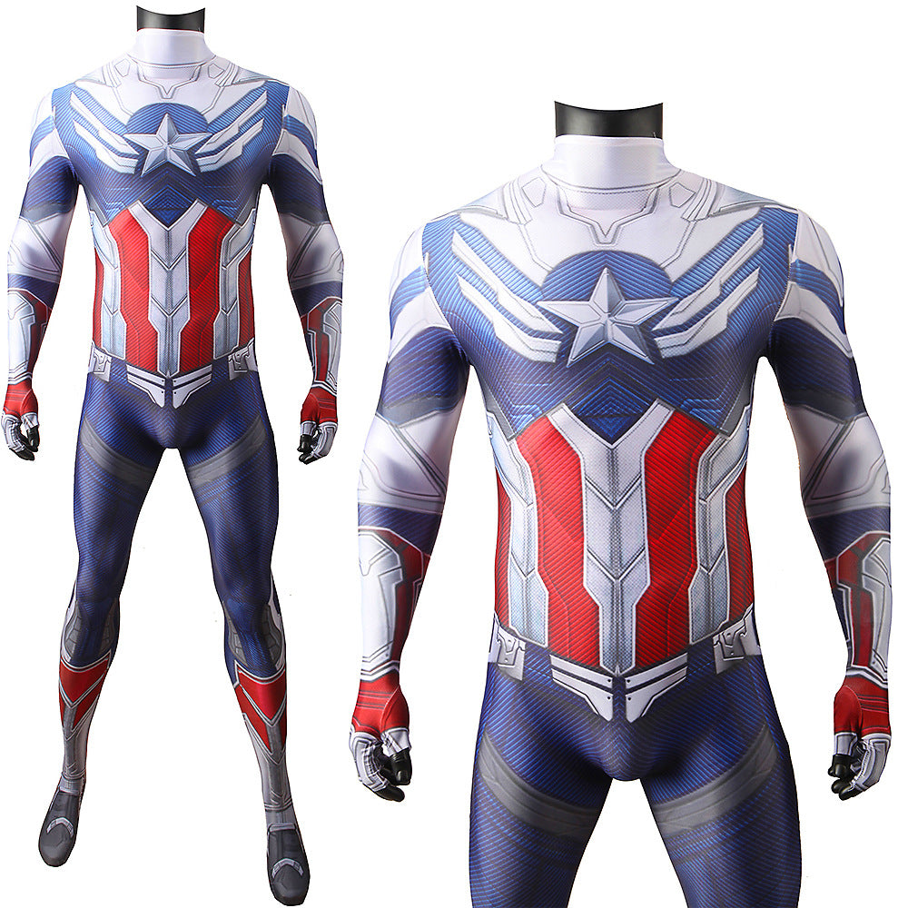 MSPANDEX - SUPERHERO CAPTAIN AMERICA NEW BODY SUIT