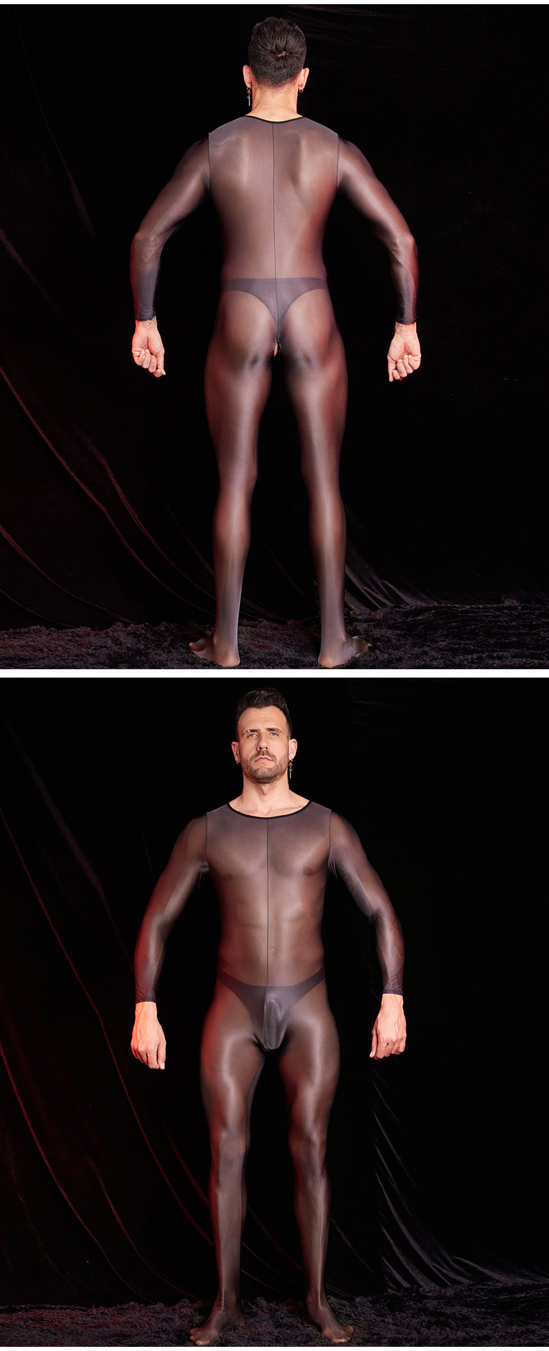 MSPANDEX - MENS TRANSPARENT TIGHT BODY SUIT NYLON MATERIAL
