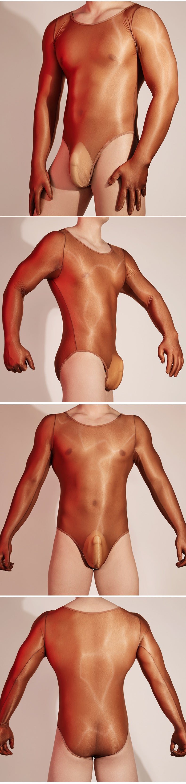MSPANDEX - MENS TRANSPARENT BODY SUIT WITH GLOVES TIGHTS NYLON MATERIAL