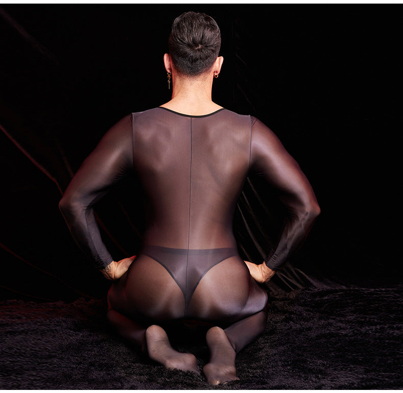 MSPANDEX - MENS TRANSPARENT TIGHT BODY SUIT NYLON MATERIAL