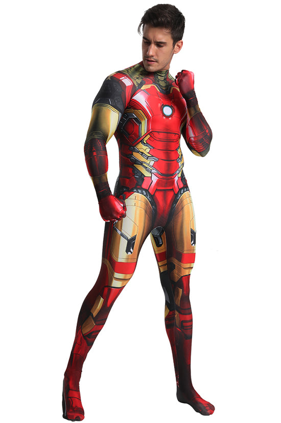MSPANDEX - SUPERHERO IRON MAN COSTUME ZENTAI - WITH REMOVABLE MASK