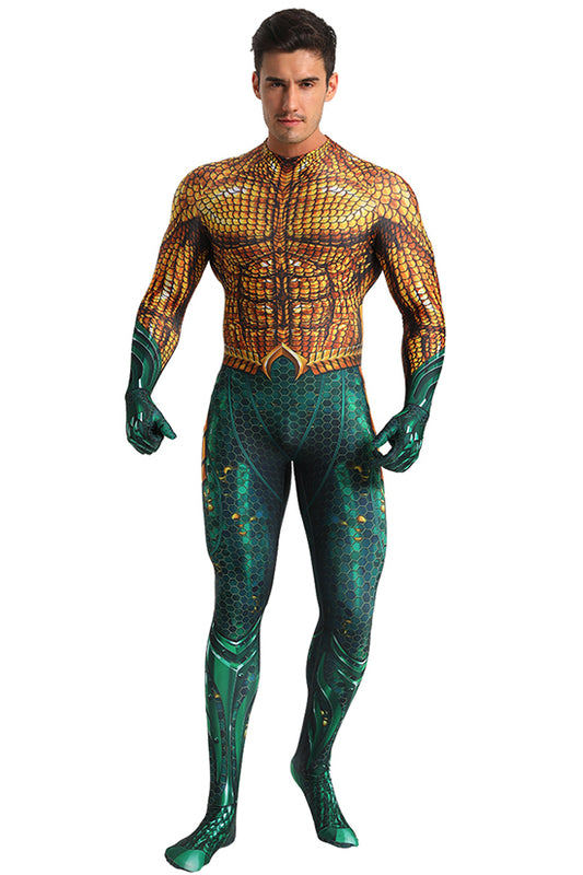 MSPANDEX - AQUAMAN BODY SUIT CLASSIC SUPERHERO COSTUME