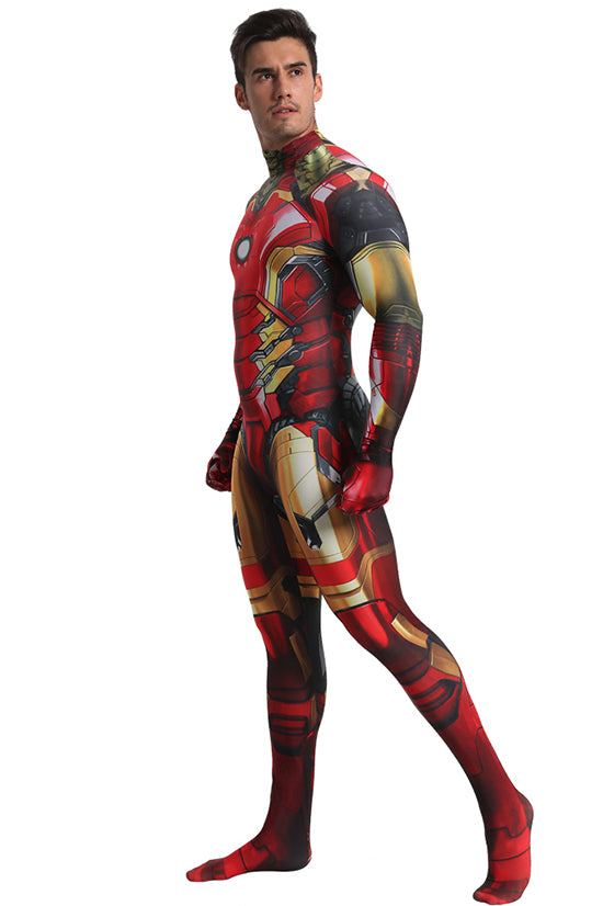 MSPANDEX - SUPERHERO IRON MAN COSTUME ZENTAI - WITH REMOVABLE MASK