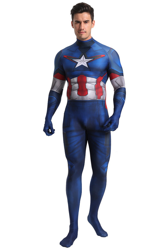 MSPANDEX - SUPERHERO CAPTAIN AMERICA CLASSIC SUIT COSPLAY