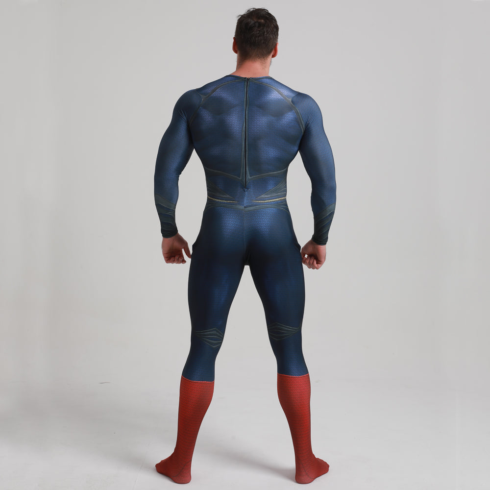 MSPANDEX - SUPERMAN BODY SUIT CLASSIC SUPERHERO