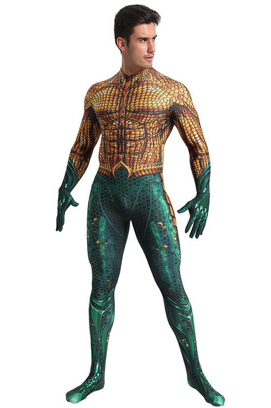 MSPANDEX - AQUAMAN BODY SUIT CLASSIC SUPERHERO COSTUME