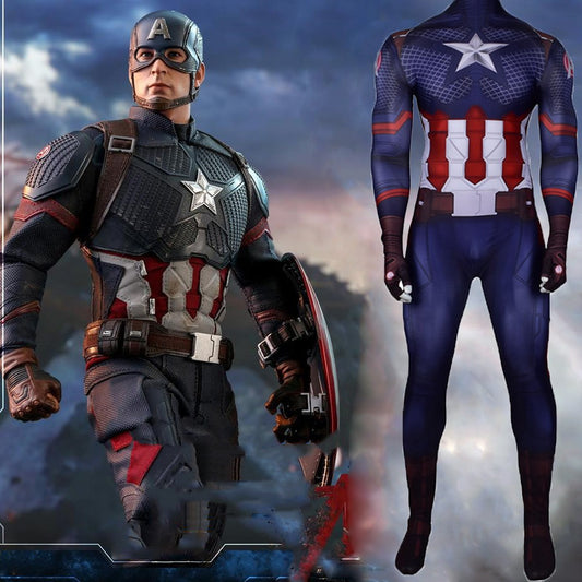 MSPANDEX - SUPERHERO CAPTAIN AMERICA CLASSIC BODY SUIT COSPLAY