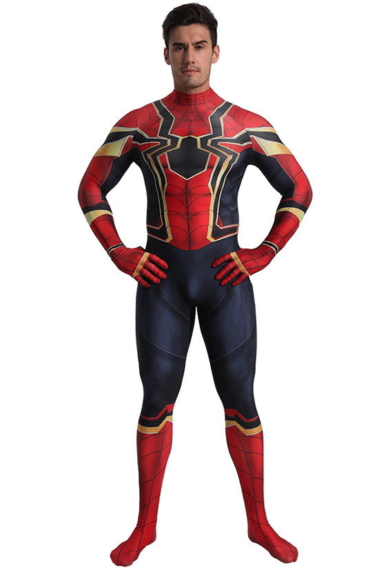 MSPANDEX - SUPERHERO SPIDERMAN AVENGERS 3 COSTUME ZENTAI COSPLAY - WITH REMOVABLE MASK