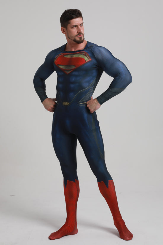 MSPANDEX - SUPERMAN BODY SUIT CLASSIC SUPERHERO