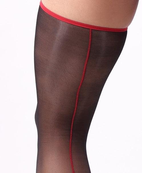 MSPANDEX - MENS BLACK THIGH HIGH SOCKS PANTY HORSE STOCKINGS