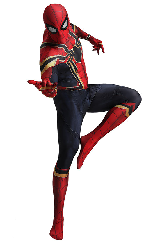 MSPANDEX - SUPERHERO SPIDERMAN AVENGERS 3 COSTUME ZENTAI COSPLAY - WITH REMOVABLE MASK