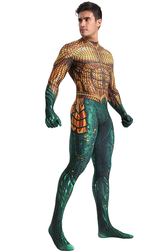 MSPANDEX - AQUAMAN BODY SUIT CLASSIC SUPERHERO COSTUME