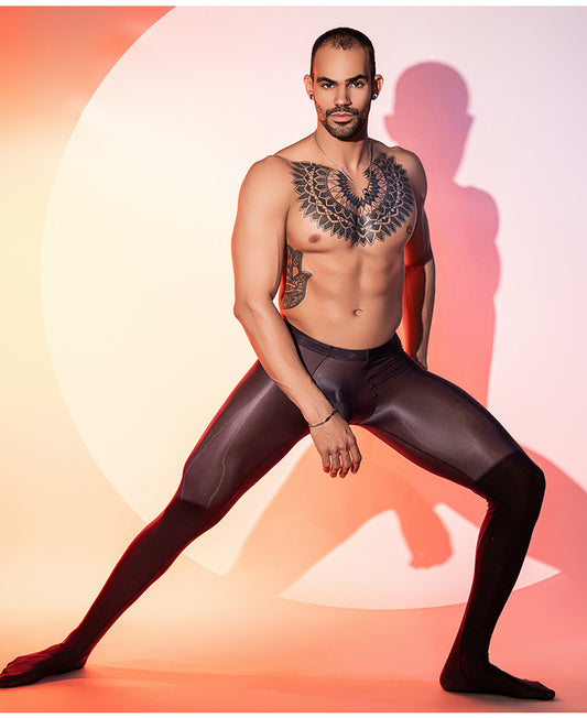 MSPANDEX - MENS TRANSPARENT NYLON TIGHTS