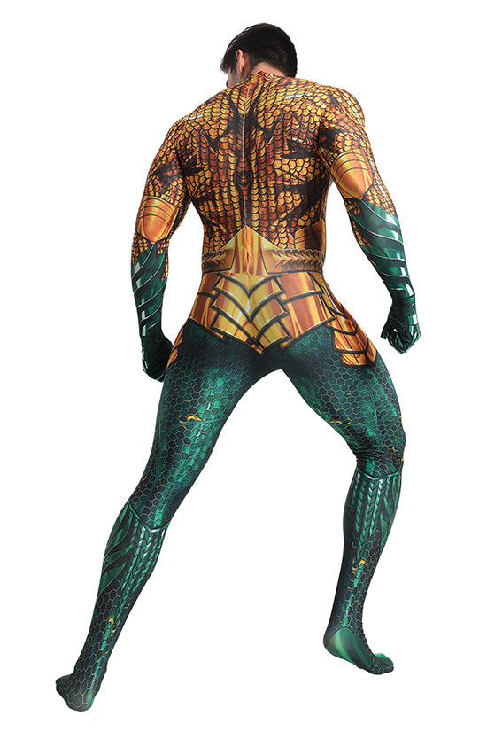 MSPANDEX - AQUAMAN BODY SUIT CLASSIC SUPERHERO COSTUME