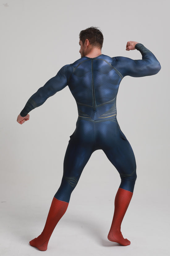 MSPANDEX - SUPERMAN BODY SUIT CLASSIC SUPERHERO
