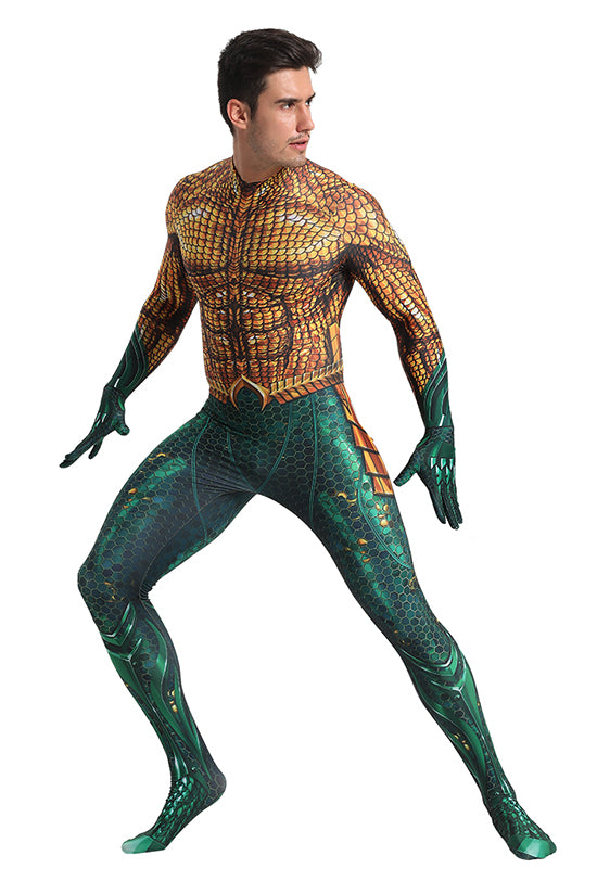 MSPANDEX - AQUAMAN BODY SUIT CLASSIC SUPERHERO COSTUME