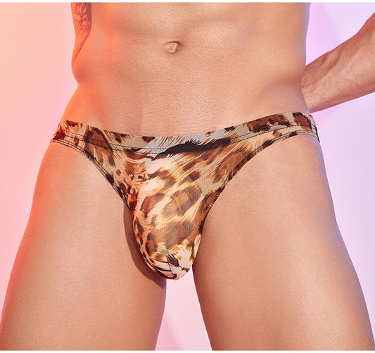 MSPANDEX - MENS LEOPARD THONG UNDERWEAR
