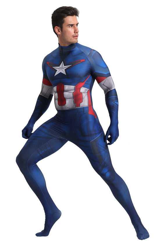 MSPANDEX - SUPERHERO CAPTAIN AMERICA CLASSIC SUIT COSPLAY