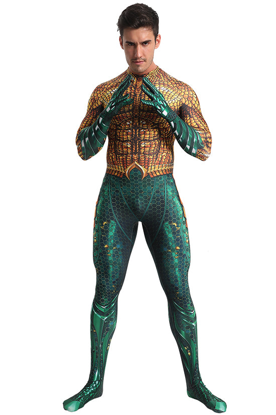MSPANDEX - AQUAMAN BODY SUIT CLASSIC SUPERHERO COSTUME