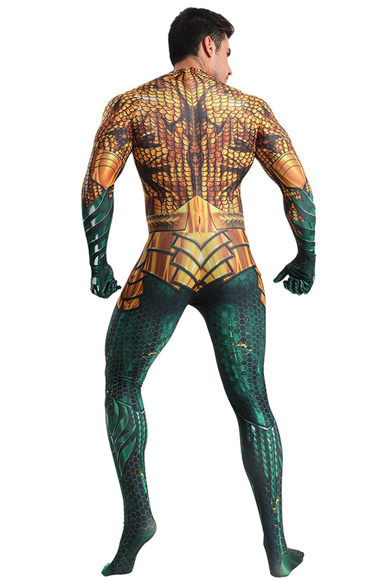 MSPANDEX - AQUAMAN BODY SUIT CLASSIC SUPERHERO COSTUME