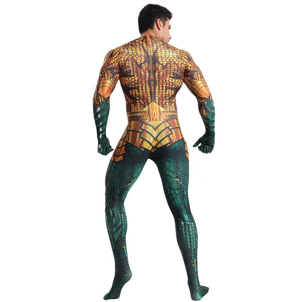 MSPANDEX - AQUAMAN BODY SUIT CLASSIC SUPERHERO COSTUME
